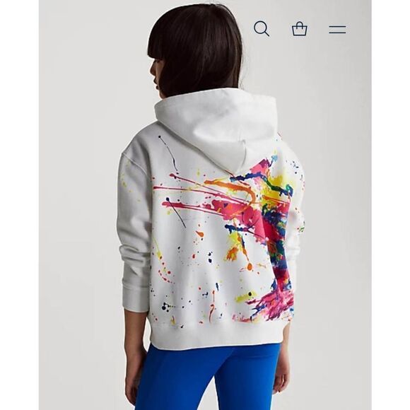 POLO RALPH LAUREN GIRLS CROPPED SWEATSHIRT - Picture 7 of 7